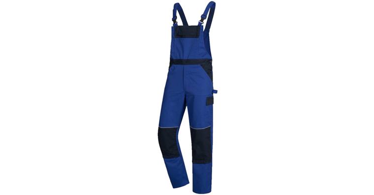 Latzhose MOTION TEX LIGHT kornblumenblau/schwarz Gr.56