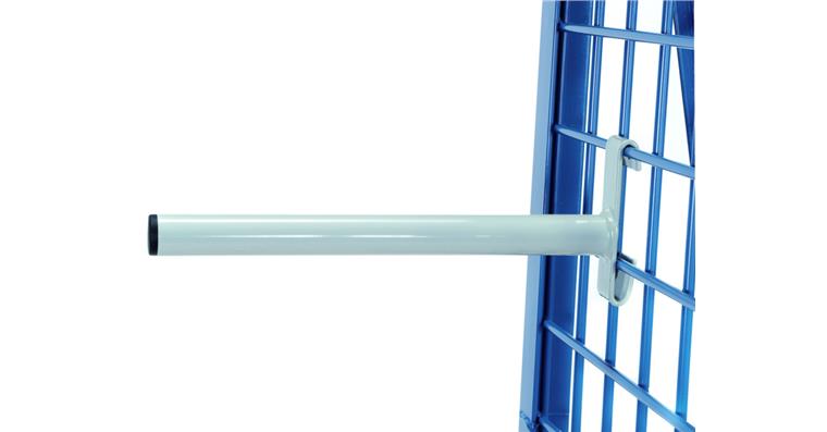 Pipe holder 300 mm long D 27 mm length 300 mm RAL7035