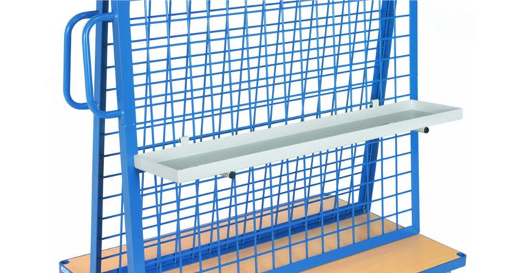 Material tray 1200x250x40 mm LxWxH = 1200x250x40 mm, load 50 kg