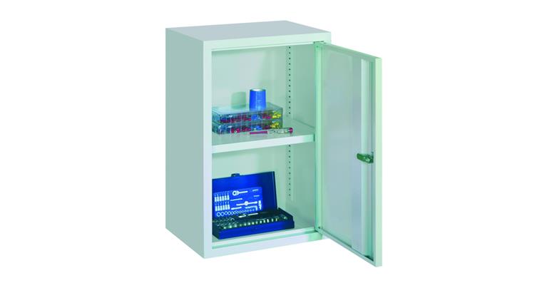 1084847101 Hängeschrank Rückwand glatt Vollblechtür B 400mm RAL 7035/7035 lichtgrau