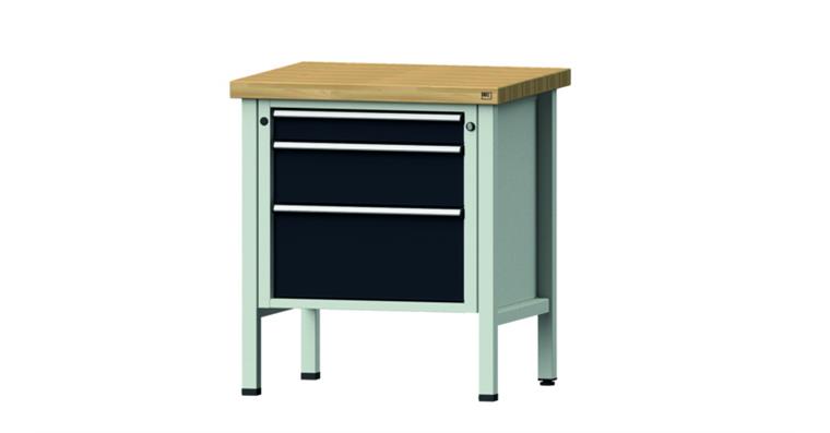 1082079604 Cabinet workbench BSP 800x700x900 mm 3 drawers 90/180/270 mm RAL7035/7016