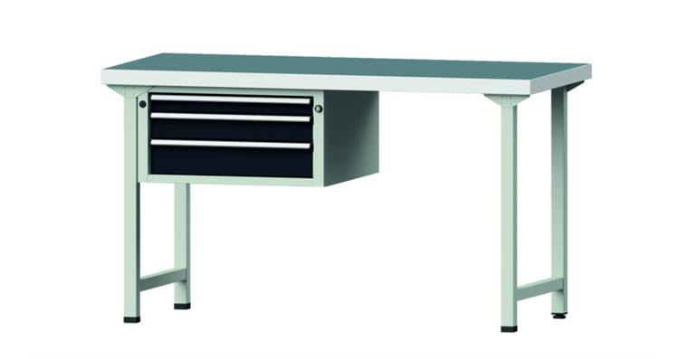 Kombiwerkbank 1500x700x850mm Modell 502V Universal-Platte RAL7035/7016
