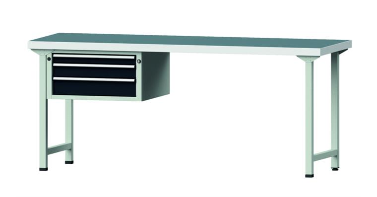 Combination workbench 2000x700x850mm model 522V universal plate RAL7035/7016