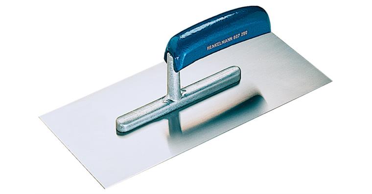 Smoothing trowel, stainless steel, blade length/width 280x130 mm