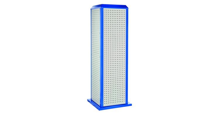 ®RasterPlan Tooltower stationär 2015x700x700mm 7035/5010 ohne Tür + 4xLochplatte