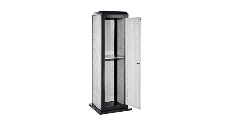 ®RasterPlan Tooltower stationär 2015x700x700mm 7035/7016 mit Tür + 1x Fachboden