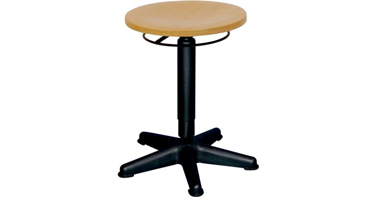 ATORN Arbeitshocker höhenverstellbar 440-630 mm Sitz Buche