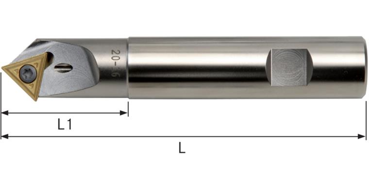 ATORN Wendeschneidplatten Fasen- und Zentrierfräser 45 Grad L=150 mm D=20,0 mm