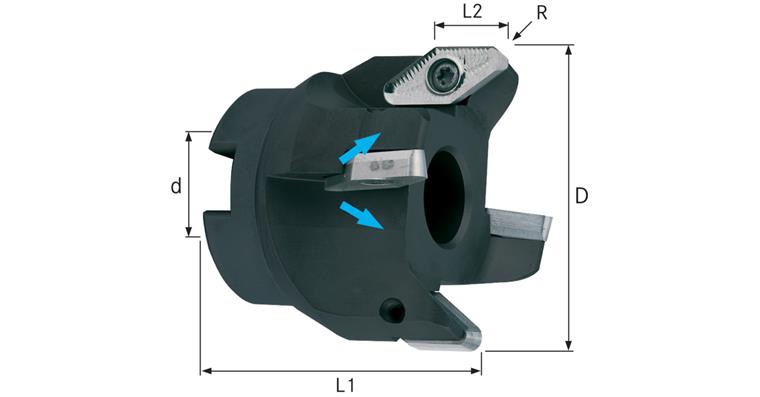 ATORN angular face milling head for VCGT220530 42.0 mm T=3