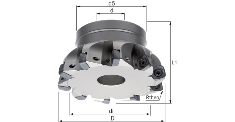 ATORN high-feed shell end mill arbour, diameter 52.0 mm T5 for XCN. 09..