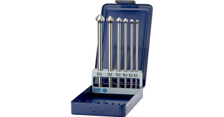 ATORN countersink set, 90°, HSS, extra long 6.3/8.3/10.4/12.4/16.5/20.5 mm