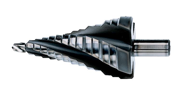 ATORN stepped drill bit HSS, spiral groove, 10.5 mm-40.5 mm, type E 3 S