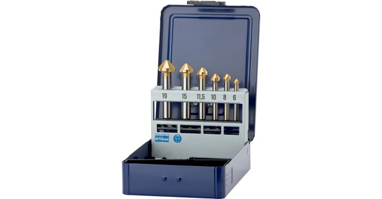 ATORN Kegelsenker-Satz 90 Grad HSS-TiNAlO x Z3 6,3/8,3/10,4/12,4/16,5/20,5 mm