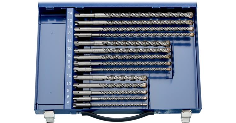 1008114006 ATORN Hammerbohrer HM Satz Z=2 STK 14-teilig 5,0-14,0 mm passend für SDS-plus