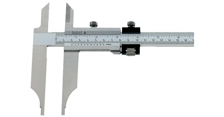 ATORN Werkstattmessschieber INOX mit Messerspitzen 2000 mm mit Feineinstellung