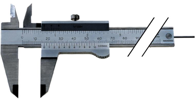 ATORN Messschieber INOX 150 mm mit Feststellschraube Nonius 0,05 mm