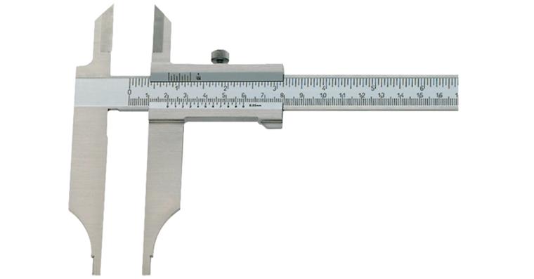 ATORN INOX callipers 800 mm w bld tips w/o fine adj. vernier, scale br. chr.-pl.