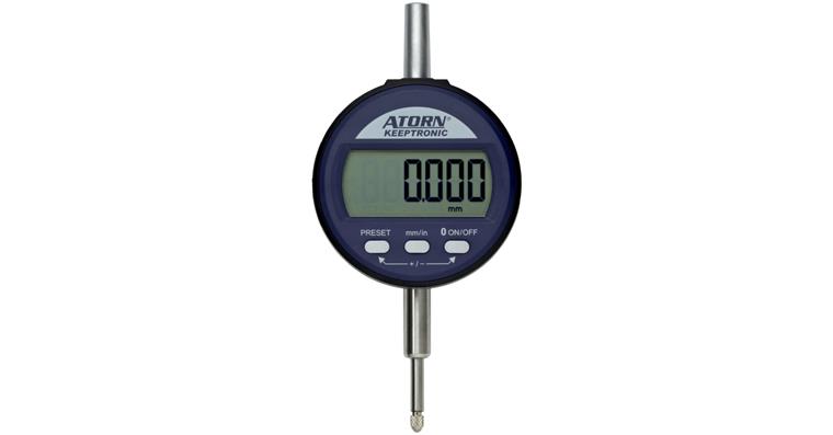 ATORN Messuhr mit KEEPTRONIC 12,5 mm 0,01 mm ZW mit Datenausgang multiCOM
