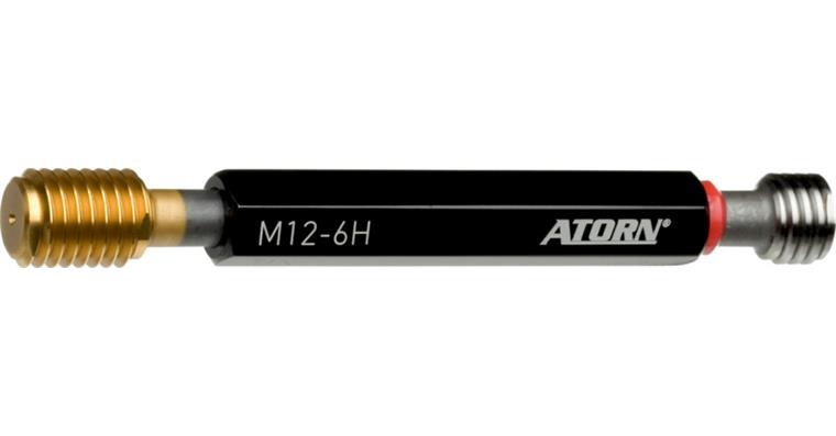 ATORN thread limit plug gauge TiN M3 TiN-coated on go side