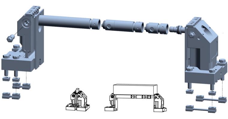 ATORN 3-axis clamping set, complete, 100-100 for T-groove 14
