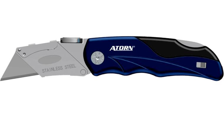 1062018101 ATORN Klingenklappmesser mit Alu-Gehäuse und 5 Ersatzklingen