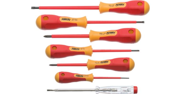 ATORN VDE screwdriver set, 6 pieces, 2.5/3.5/4.0/5.5/PH 1, PH 2