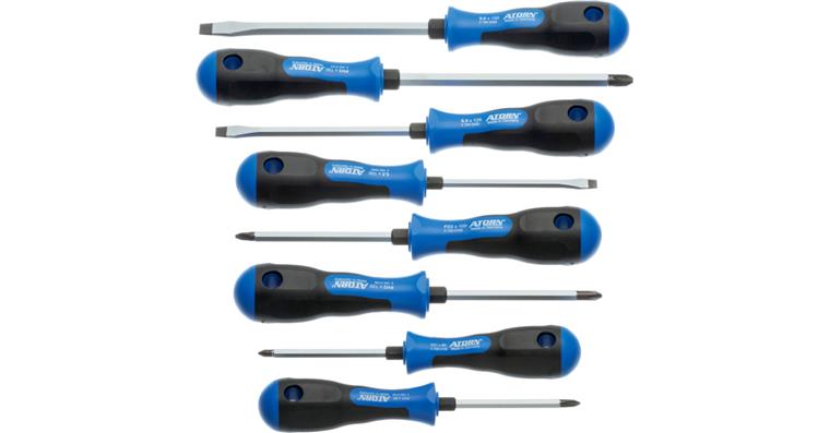 ATORN screwdriver set, 8 pcs, 5.5/6.5/8.0/PH 1, PH 2, PH 3, PZ 1, PZ 2