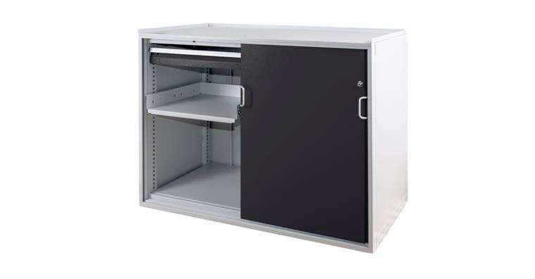 1084390301 Sliding drawer door cabinet housing (empty) RAL 7035/7016 1019x1410x790mm