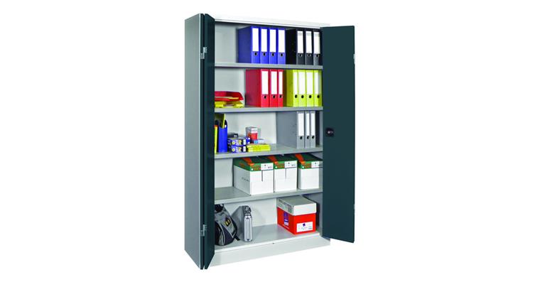 1085137301 Falttürenschrank 1950 x 1200 x 400 mm RAL 7035/7016