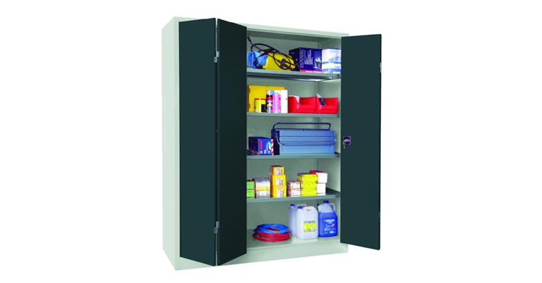 1085137305 Falttürenschrank 1950 x 1500 x 500 mm RAL 7035/7016