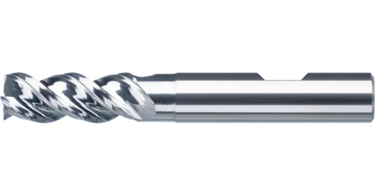 ATORN VHM-Schäftfräser mit polierten Schneiden 8,0 mm HB-Schaft 3 Zähne