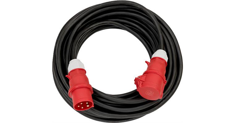 CEE power extension cable 10 m H07RN-F 5G4.0 400 V/32 A 5-pole IP44