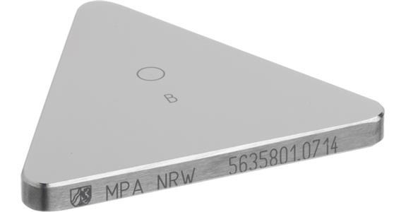 ATORN Härtevergleichsplatte 500 HBW 2,5/ 187,5 N 70x70x70x6 mm Dreieck Brinell