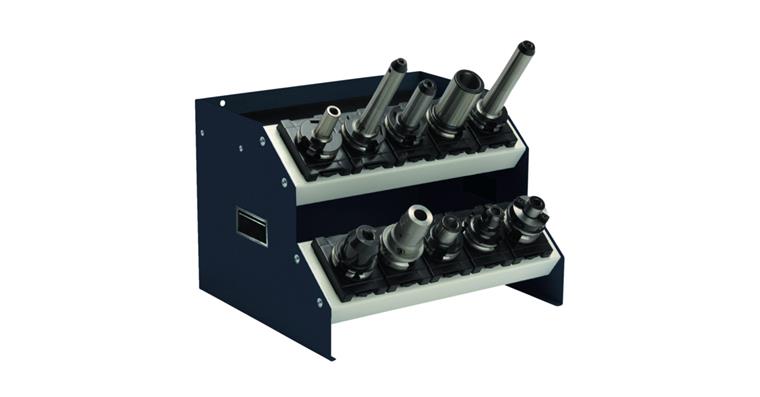 1083951101 CNC-Tischaufsatzgestell 2 Etagen 300 x 425 x 375 RAL7035/7016