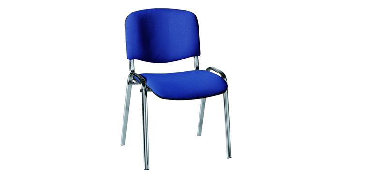 Besucherstuhl Basic Stoff blau