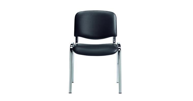 Visitor chair basic synthetic leather black
