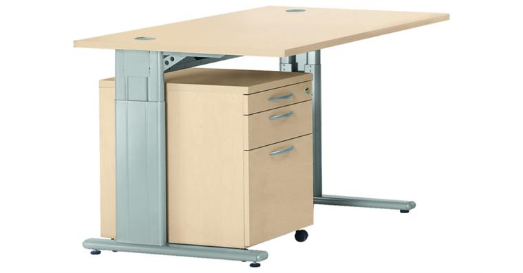 DESK COMFORT H640-820xW1200xD800 mm DECOR maple