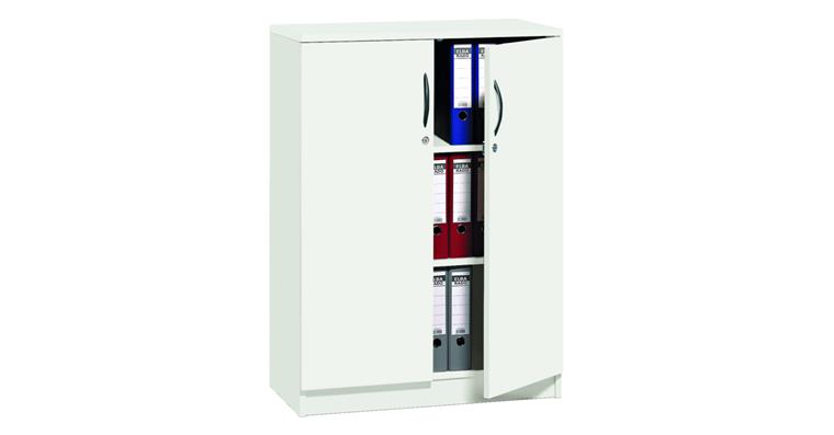 Hinged door cabinet multi H1145xW800xD420 mm decor white 3 folder heights