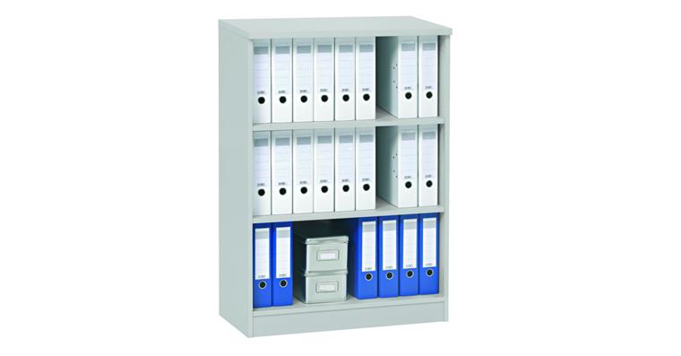 Rack multi H1145xW800xD420 mm decor light grey 3 folder heights