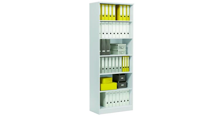 Rack multi H2200xB800xT420 mm decor white 6 folder heights