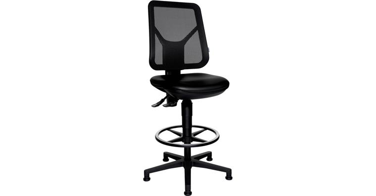 ATORN Arbeitsstuhl mit Gleiter + Fußring