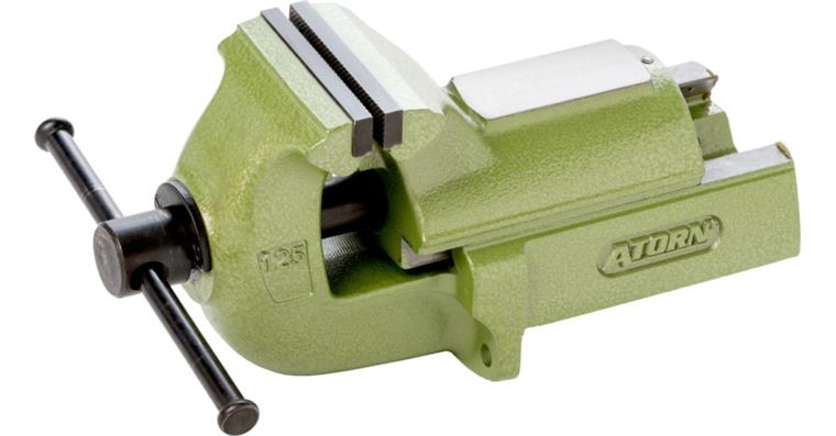ATORN parallel vice 100 mm, grey cast iron, green
