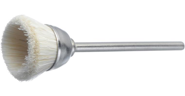 ATORN wire cup brush/miniature brush natural bristles goat hair 18x2.34