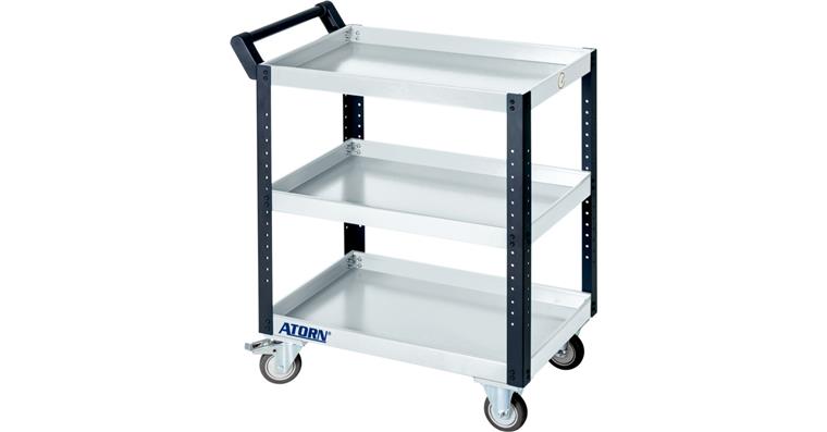 1081699101 ATORN service trolley with 3 shelves, 890x542x845 mm, load capacity 150 kg