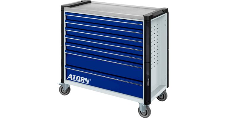 ATORN tool trolley XXL w. individual drawer extension lock 7 x 80 mm:1 x 165 mm