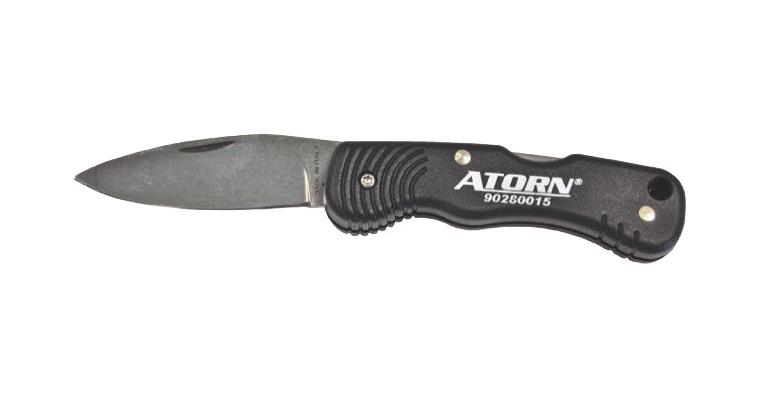 ATORN Arbeitsmesser 190 mm mit schwarzen Griffschalen