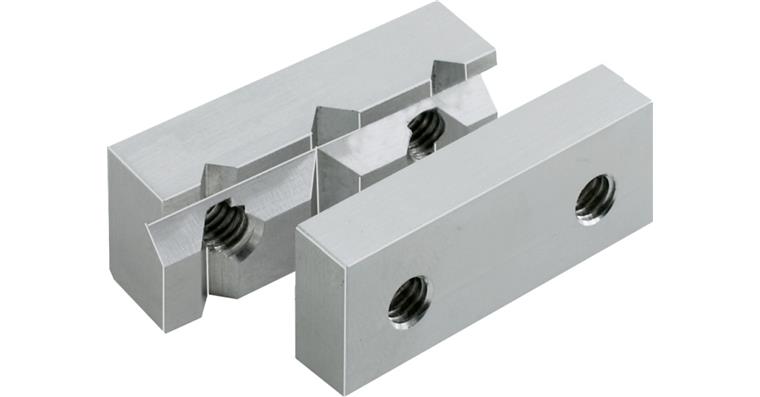 ATORN series jaws size 2 prism + smooth stainless steel, for vice 30380119