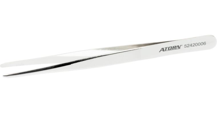 ATORN tweezers nickel-plated 120 mm rounded tips