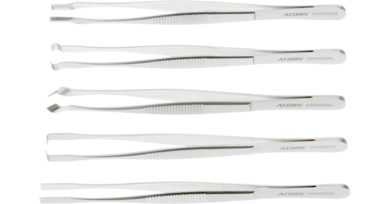 1063447101 ATORN tweezers bag with 5 compartments fitted niro