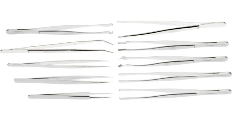 1063447102 ATORN tweezers bag with 10 compartments fitted niro